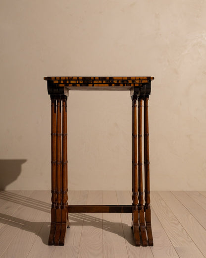 Nest of Three Regency Rosewood Tables
