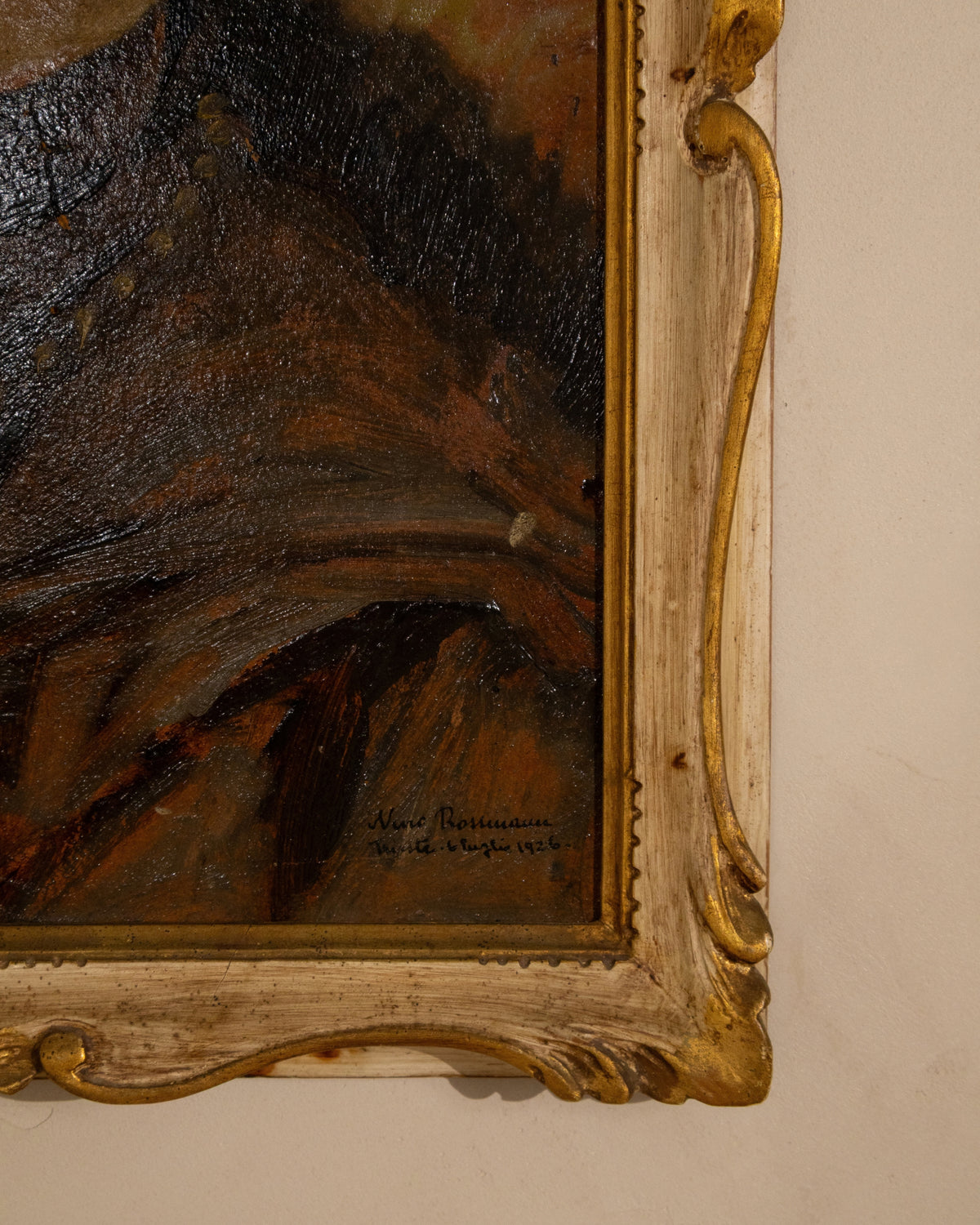 1926 Italian Portrait of a Woman, Signed