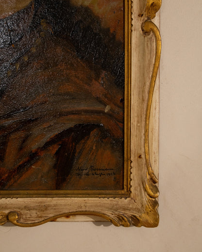 1926 Italian Portrait of a Woman, Signed
