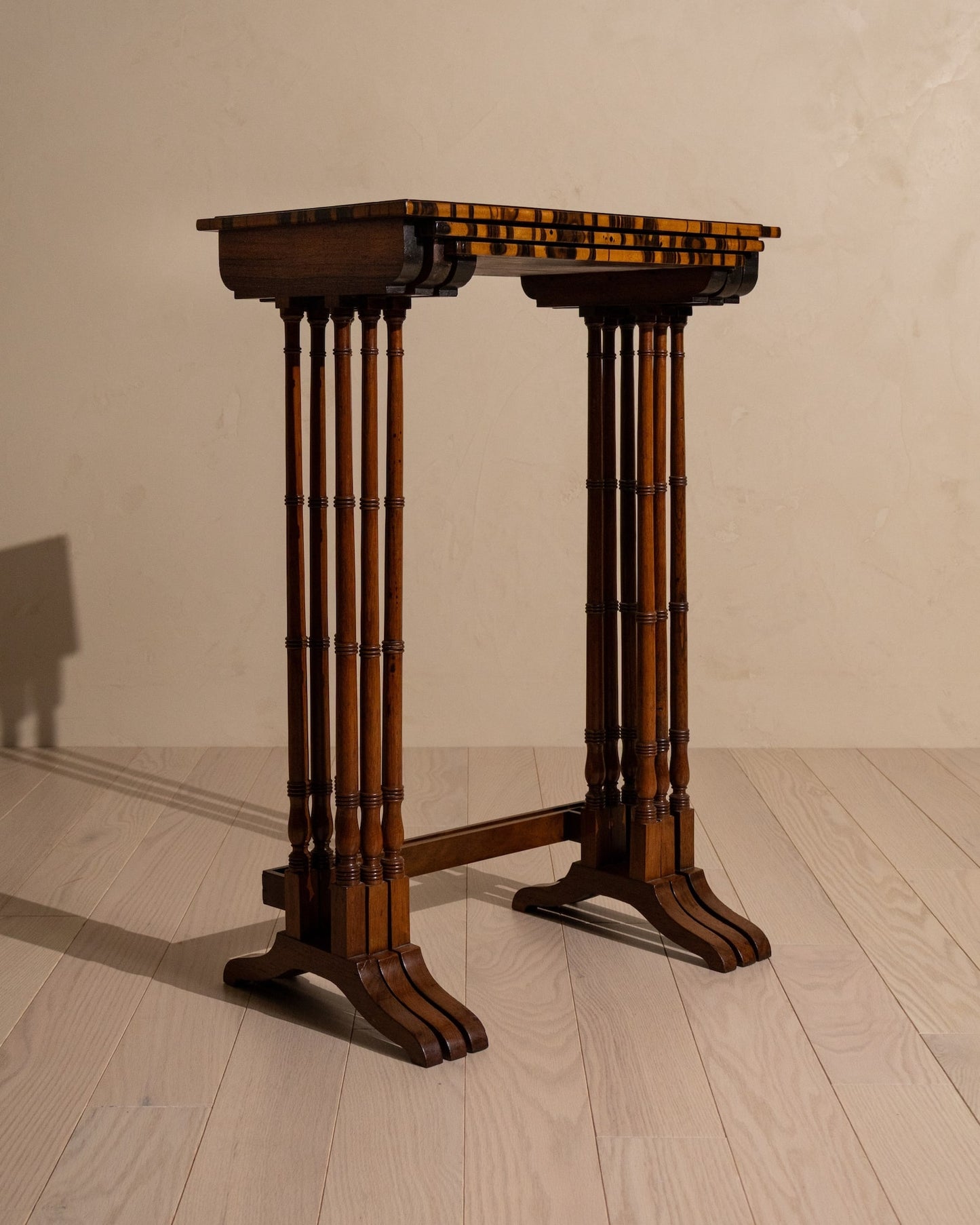 Nest of Three Regency Rosewood Tables