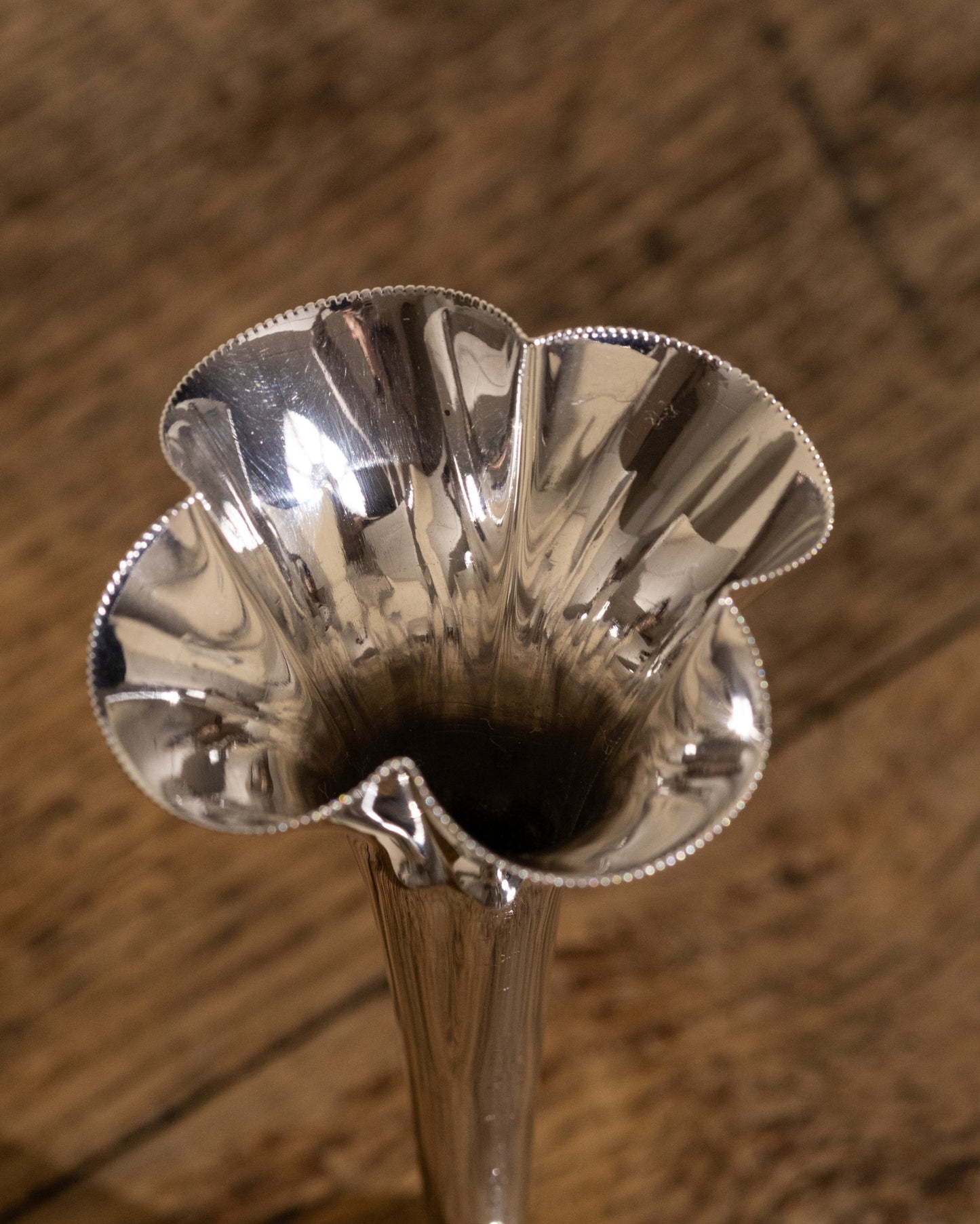 Sterling Silver Trumpet Vase