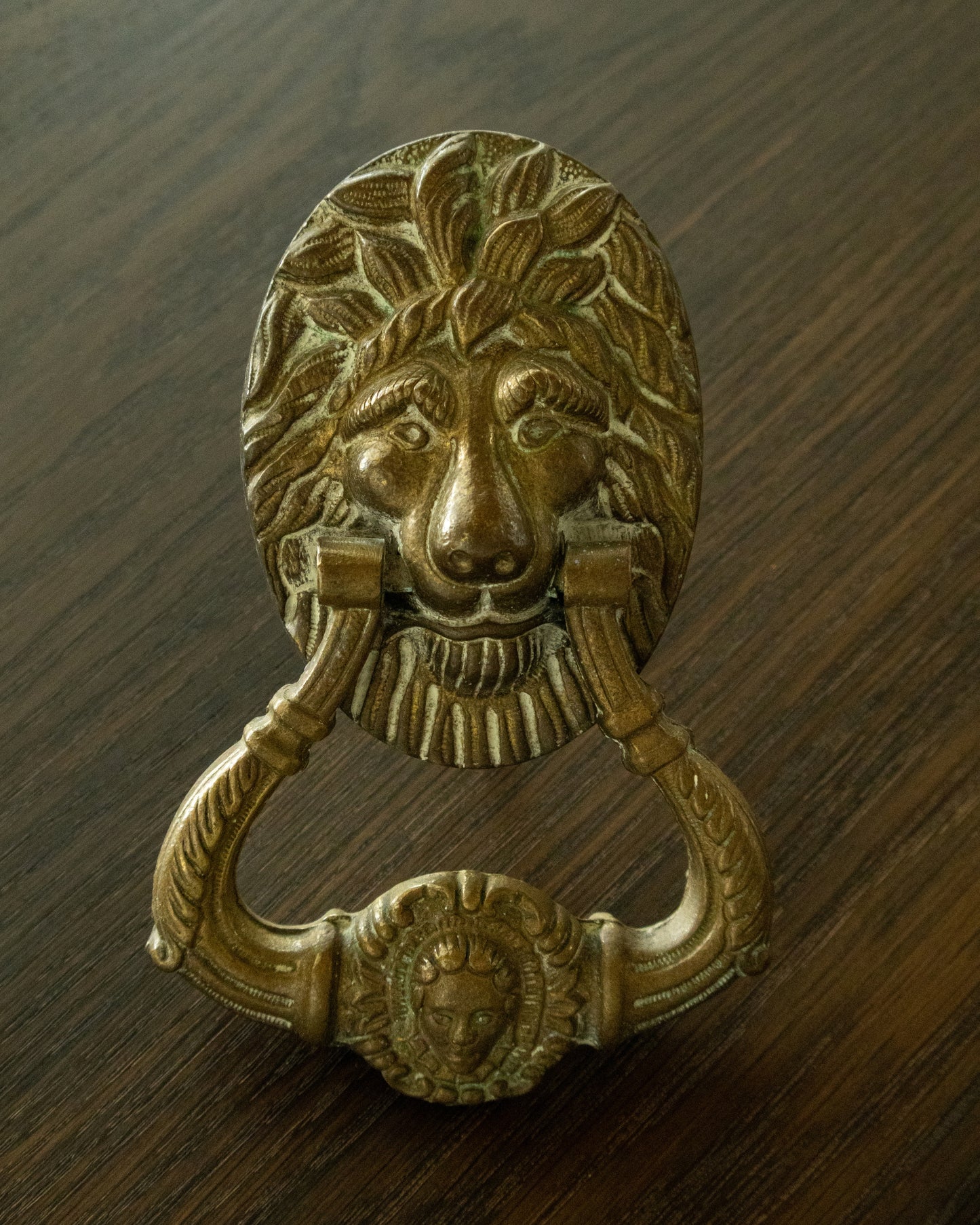 Vintage Brass Lion Door Knocker
