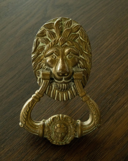 Vintage Brass Lion Door Knocker