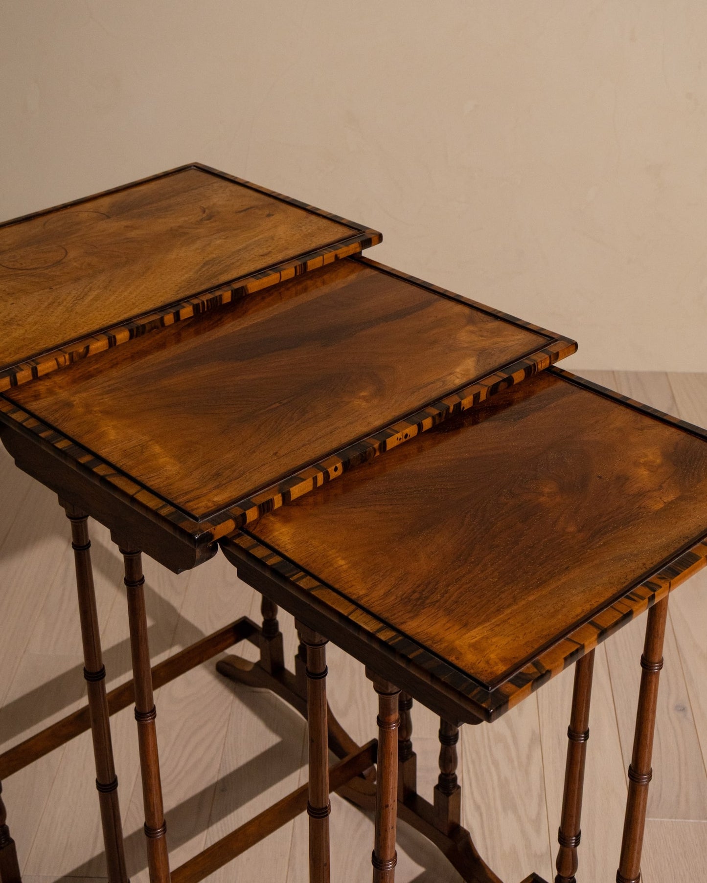 Nest of Three Regency Rosewood Tables