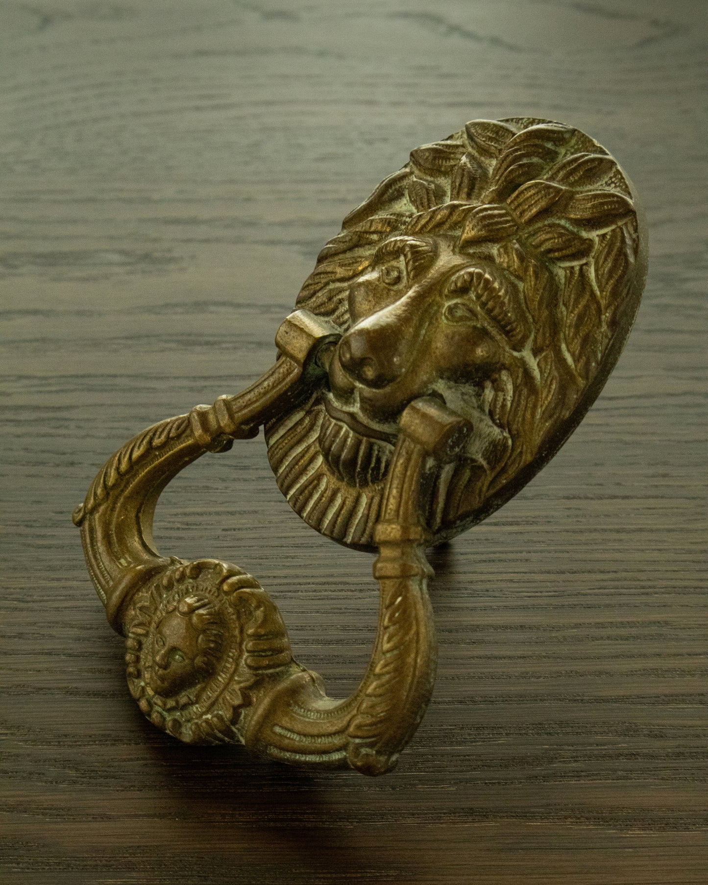 Vintage Brass Lion Door Knocker