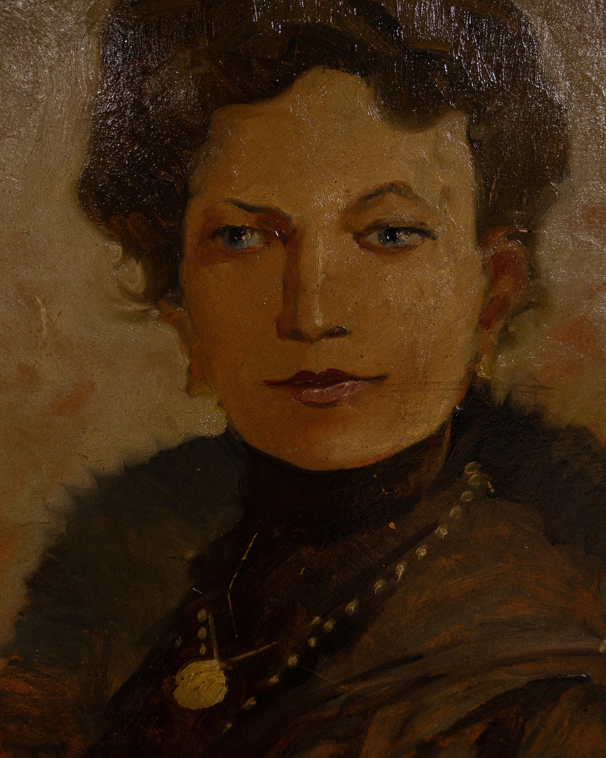 1926 Italian Portrait of a Woman, Signed
