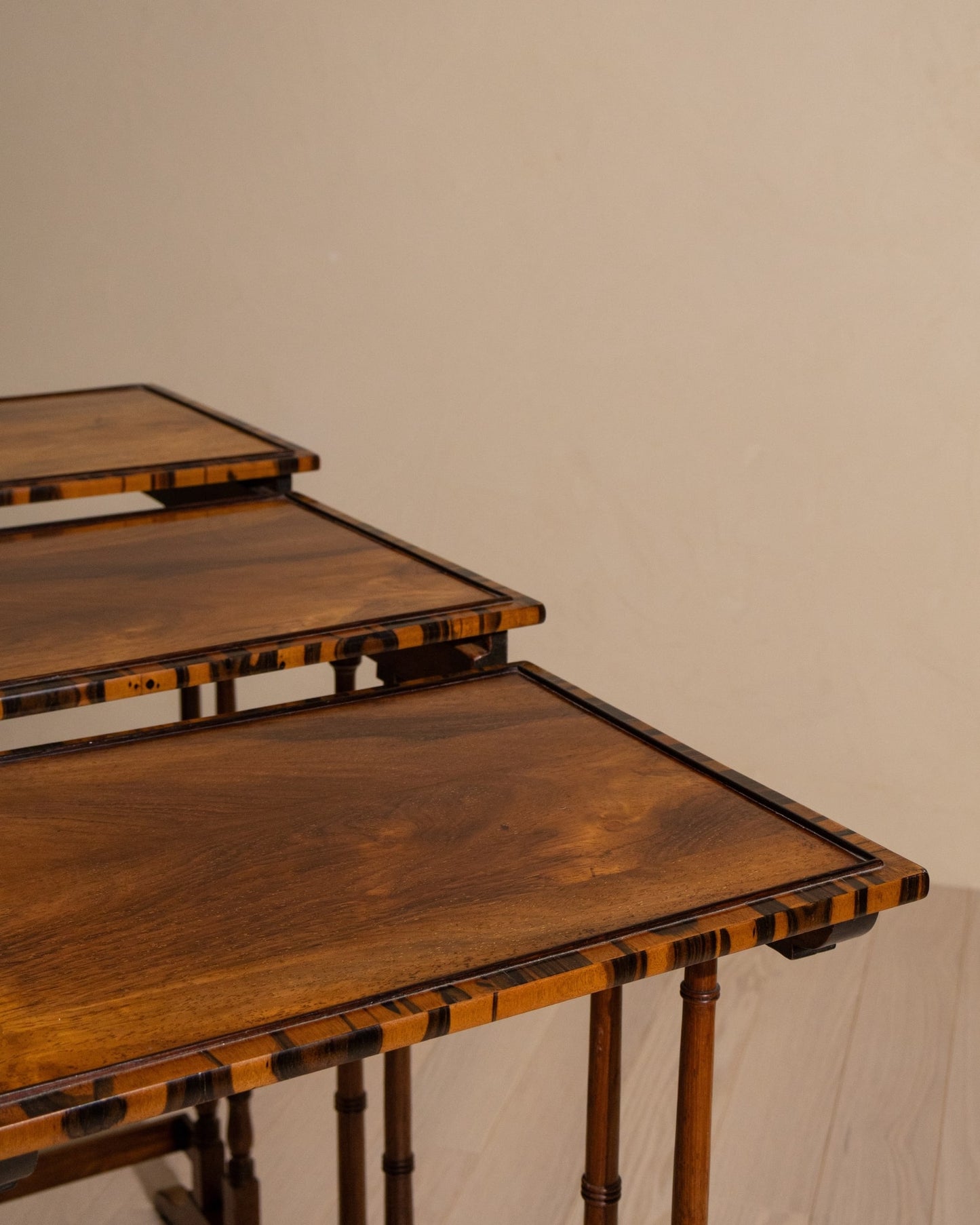 Nest of Three Regency Rosewood Tables