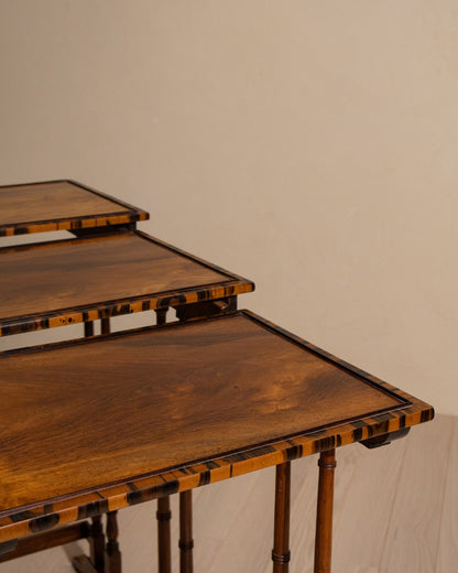 Nest of Three Regency Rosewood Tables