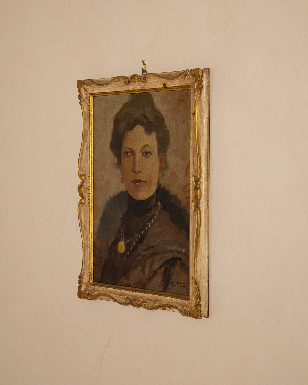 1926 Italian Portrait of a Woman, Signed