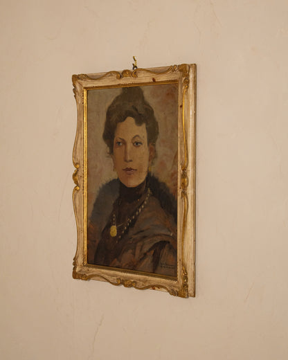 1926 Italian Portrait of a Woman, Signed