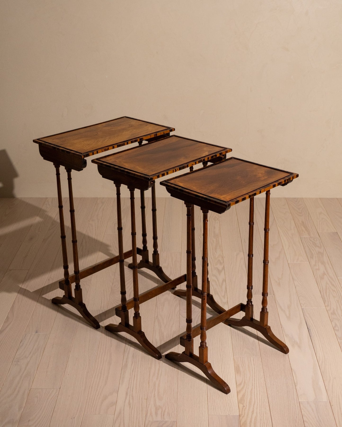 Nest of Three Regency Rosewood Tables