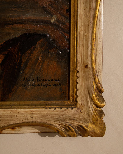 1926 Italian Portrait of a Woman, Signed