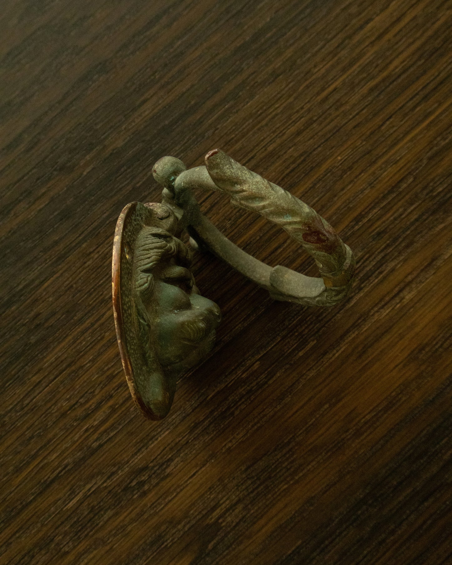 Small Vintage Brass Lion Door Knocker