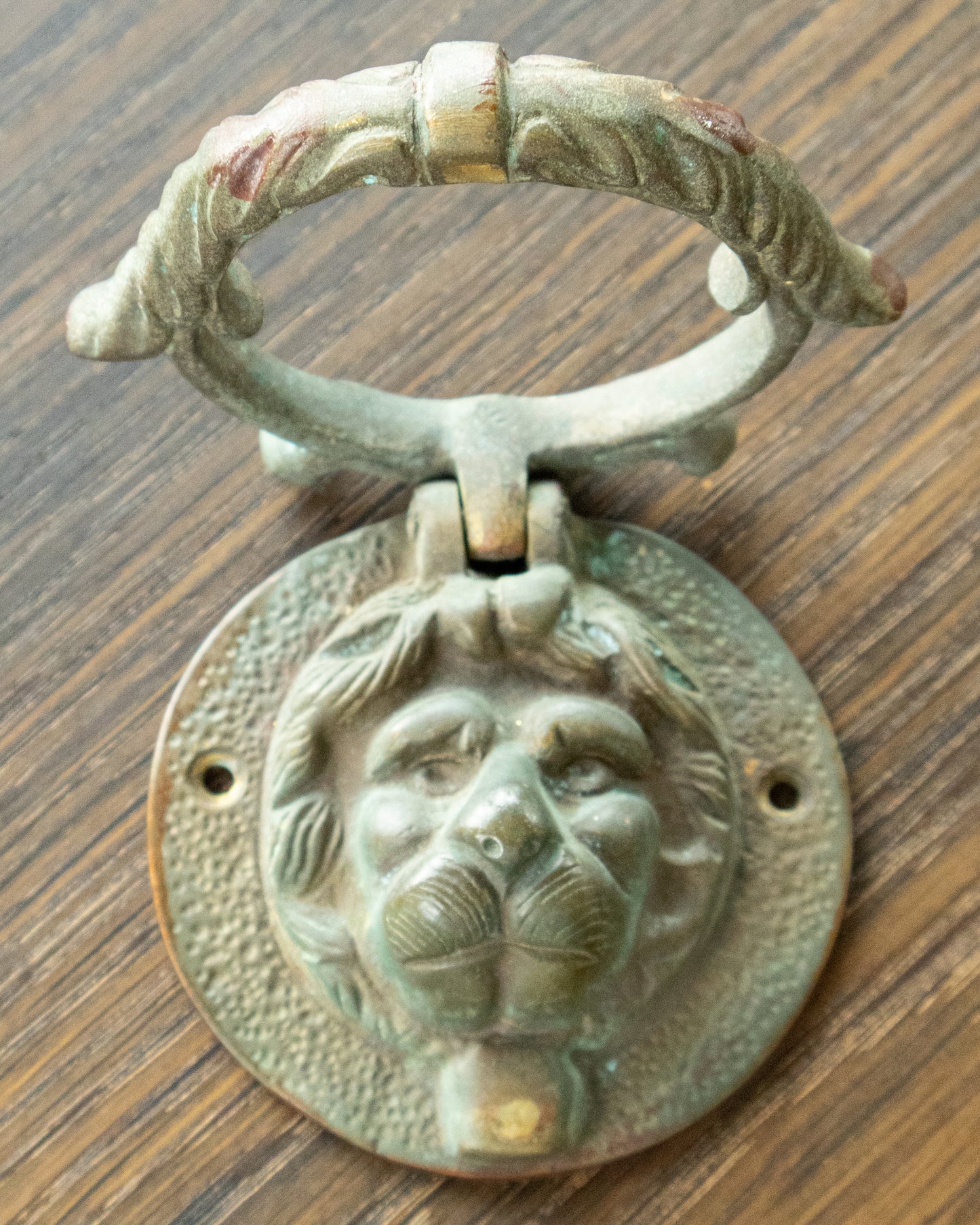 Small Vintage Brass Lion Door Knocker