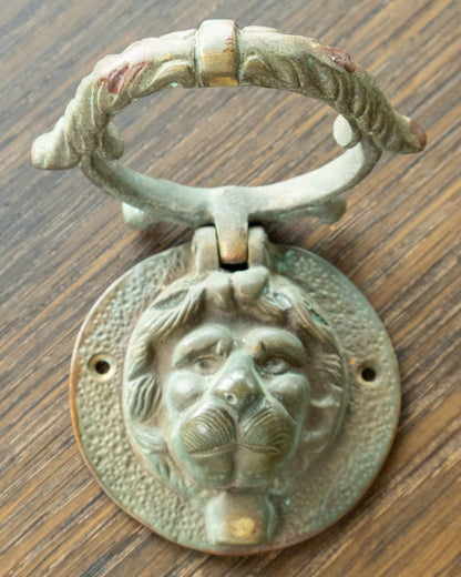 Small Vintage Brass Lion Door Knocker