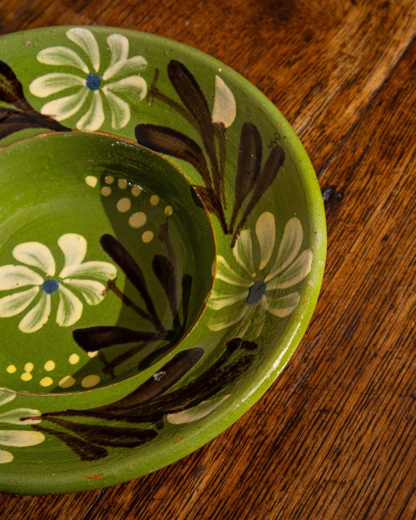 Hand-Painted Hungarian Slipware Bowl