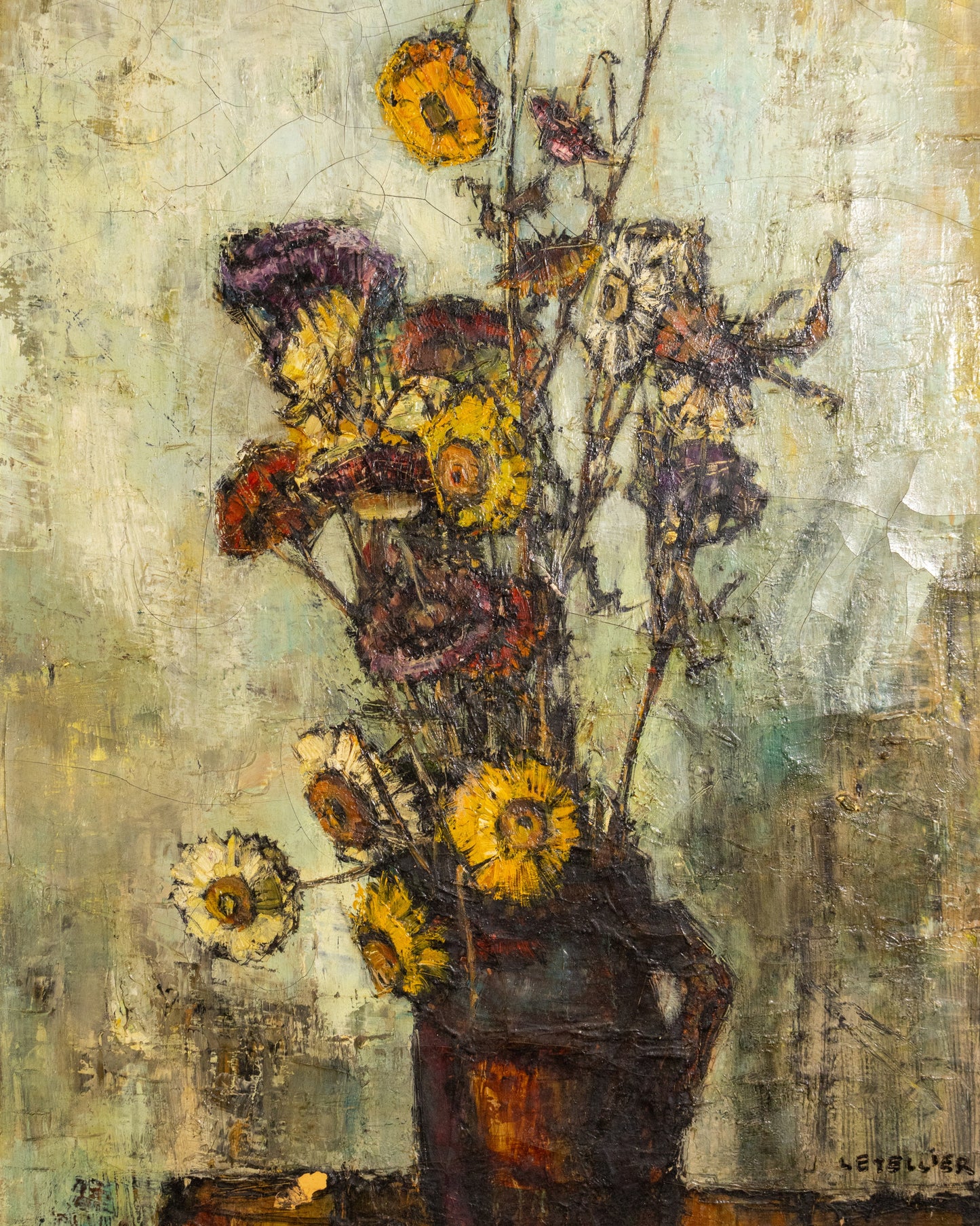 French Floral Still Life by Pierre Letellier