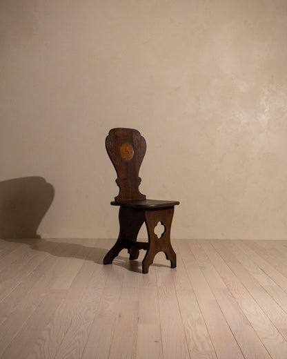 Early 19th Century Georgian ‘Sgabello’ Oak Hall Chair