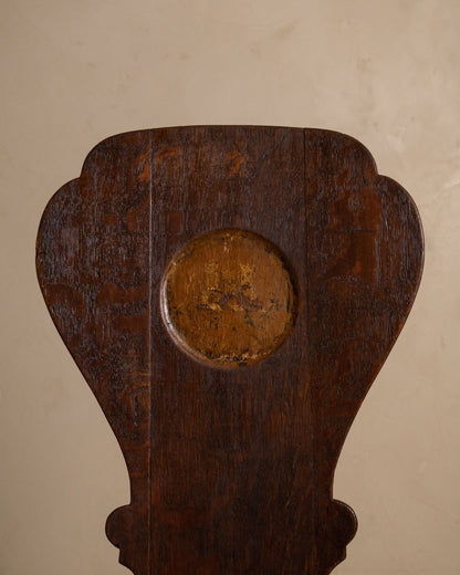 Early 19th Century Georgian ‘Sgabello’ Oak Hall Chair