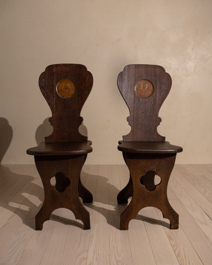 Early 19th Century Georgian ‘Sgabello’ Oak Hall Chair