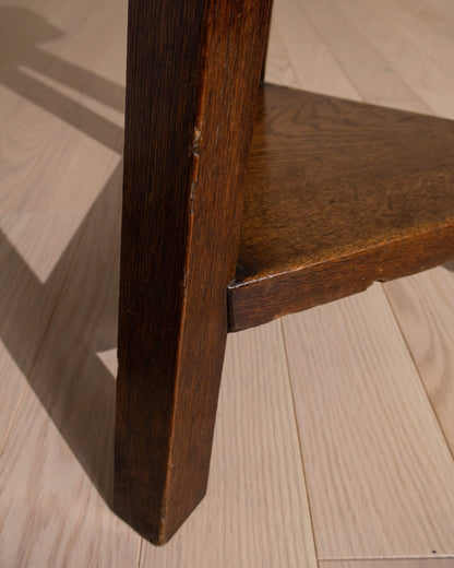 Early 20th-Century Elm and Oak Occasional Table