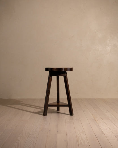Early 20th-Century Elm and Oak Occasional Table