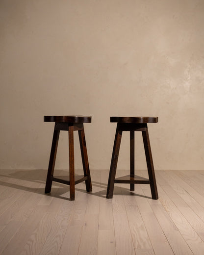 Early 20th-Century Elm and Oak Occasional Table