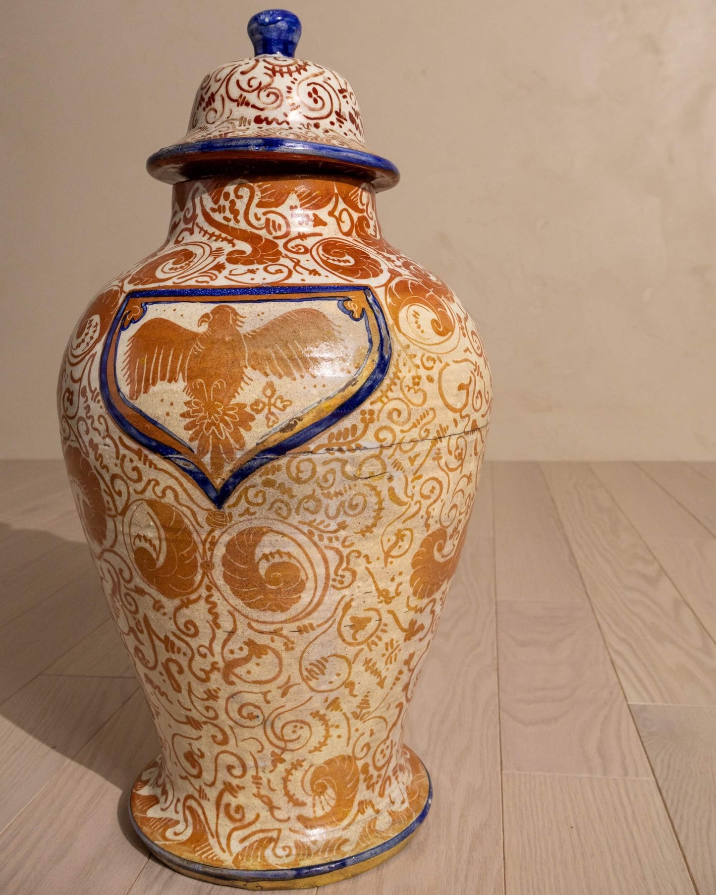 Early 20th-Century Spanish Moresque Pottery Jar