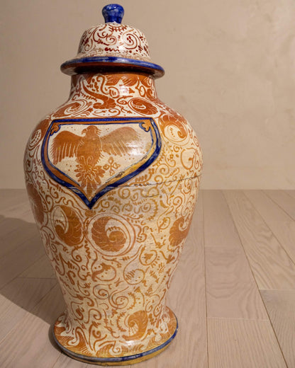 Early 20th-Century Spanish Moresque Pottery Jar