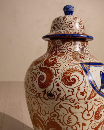 Early 20th-Century Spanish Moresque Pottery Jar