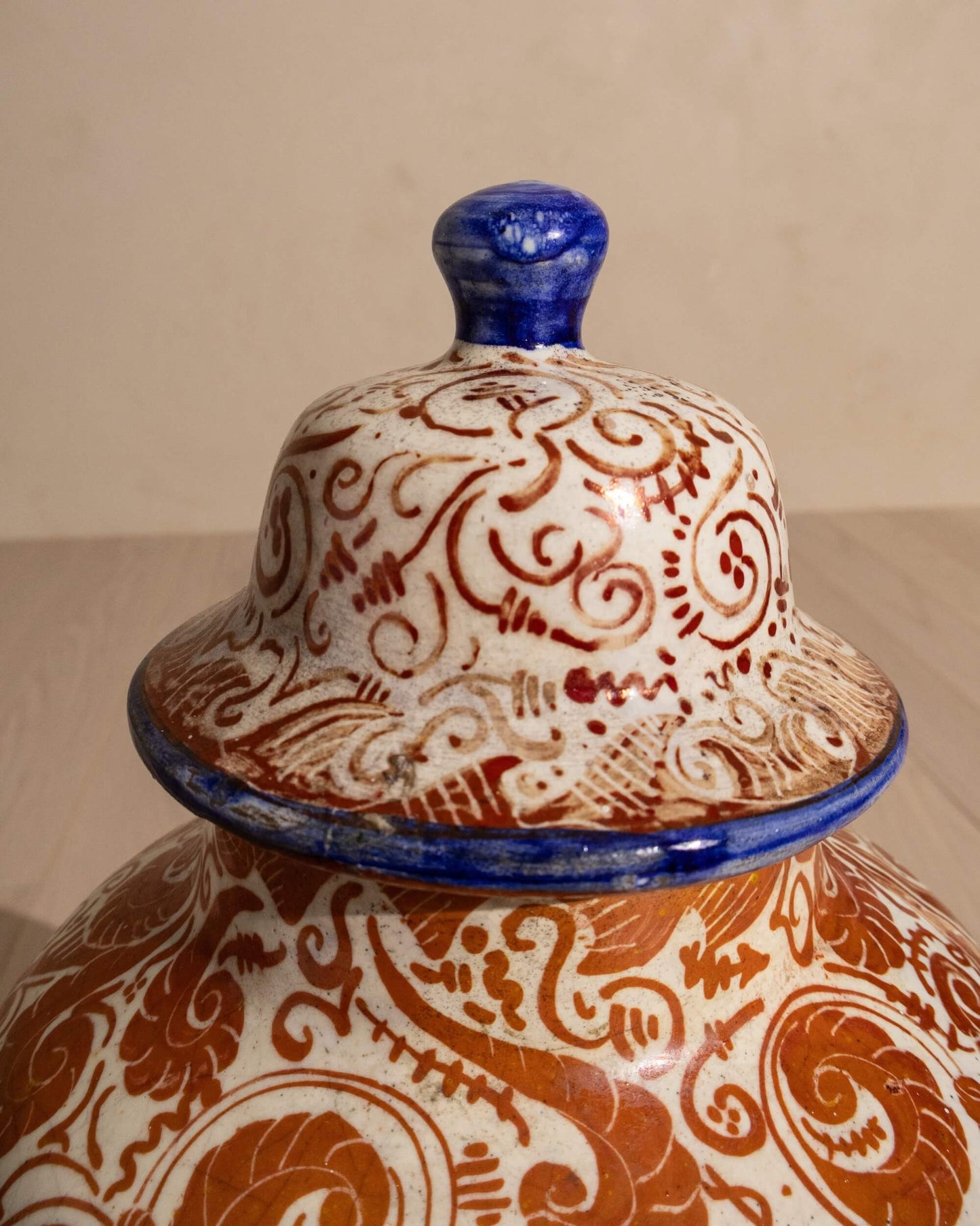 Early 20th-Century Spanish Moresque Pottery Jar