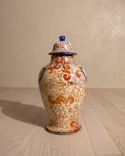 Early 20th-Century Spanish Moresque Pottery Jar