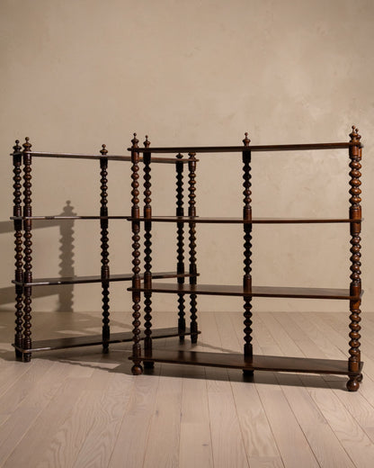 French Bobbin Bookcase, Circa 1900