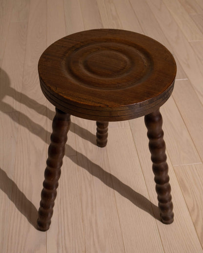 French Bobbin Tripod Stool
