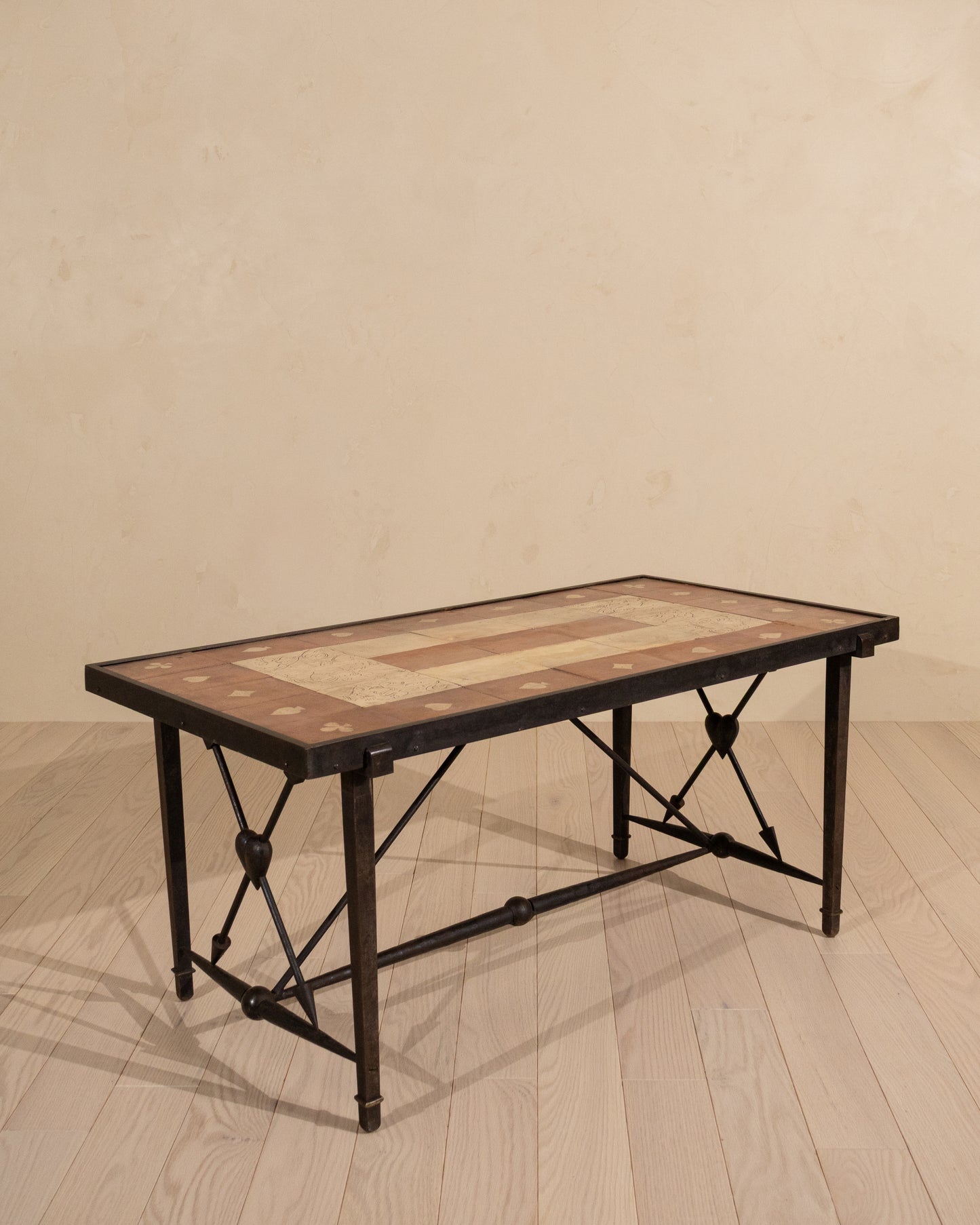 1940s French Wrought Iron Coffee Table in the Style of André Arbus