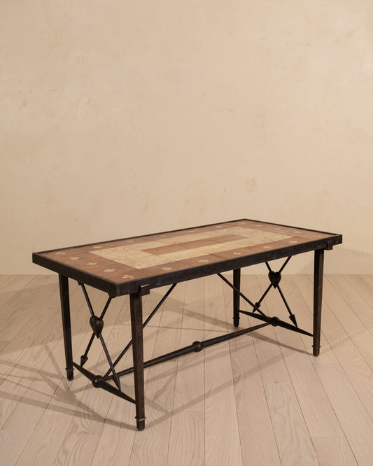 1940s French Wrought Iron Coffee Table in the Style of André Arbus
