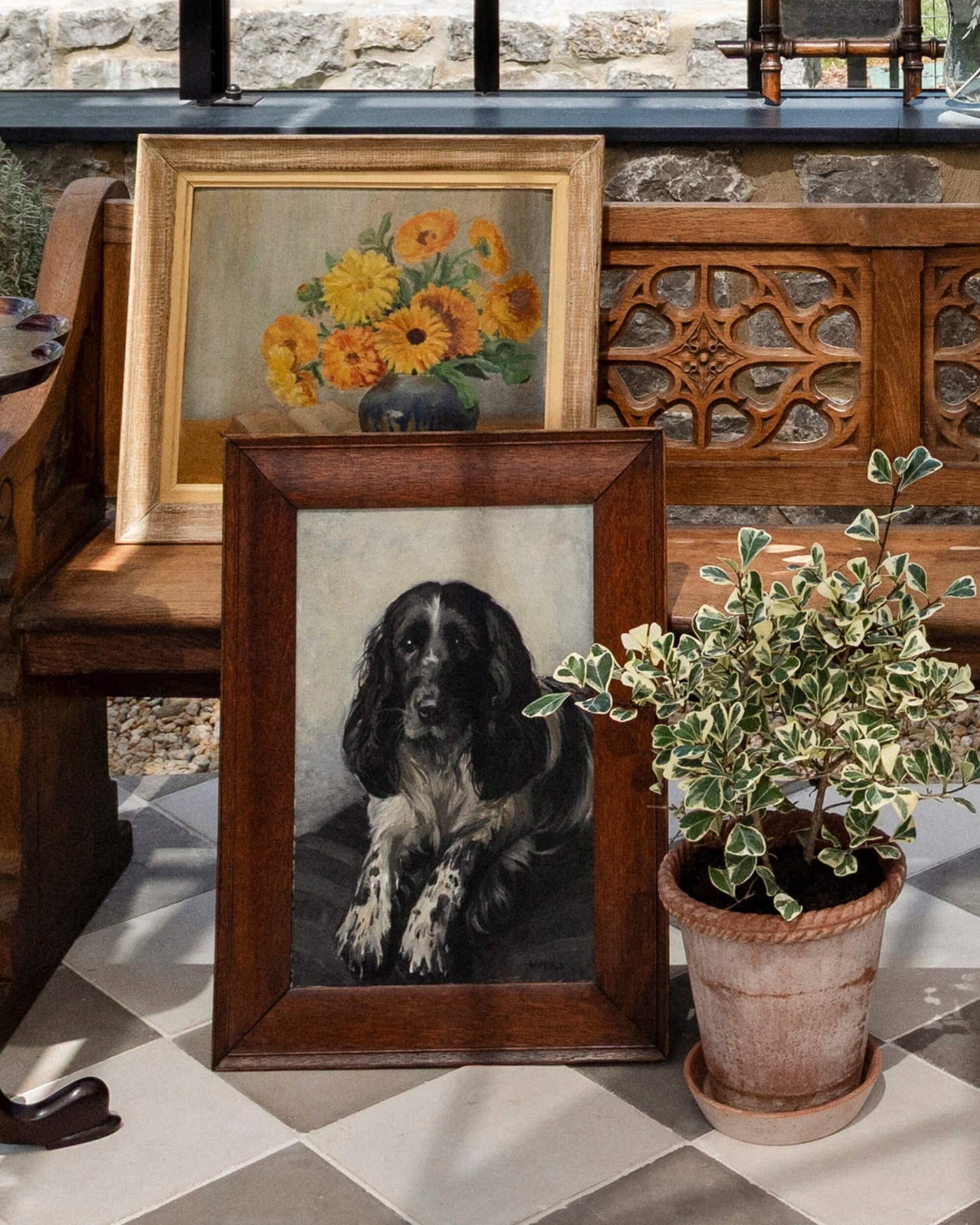 Portrait of a Spaniel by Mabel Rahbula Edwards
