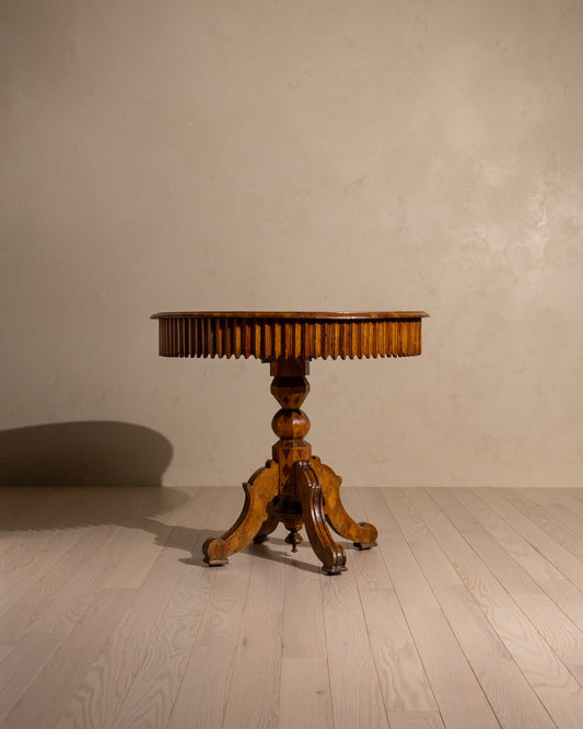 Round Marquetry Table, c.1900