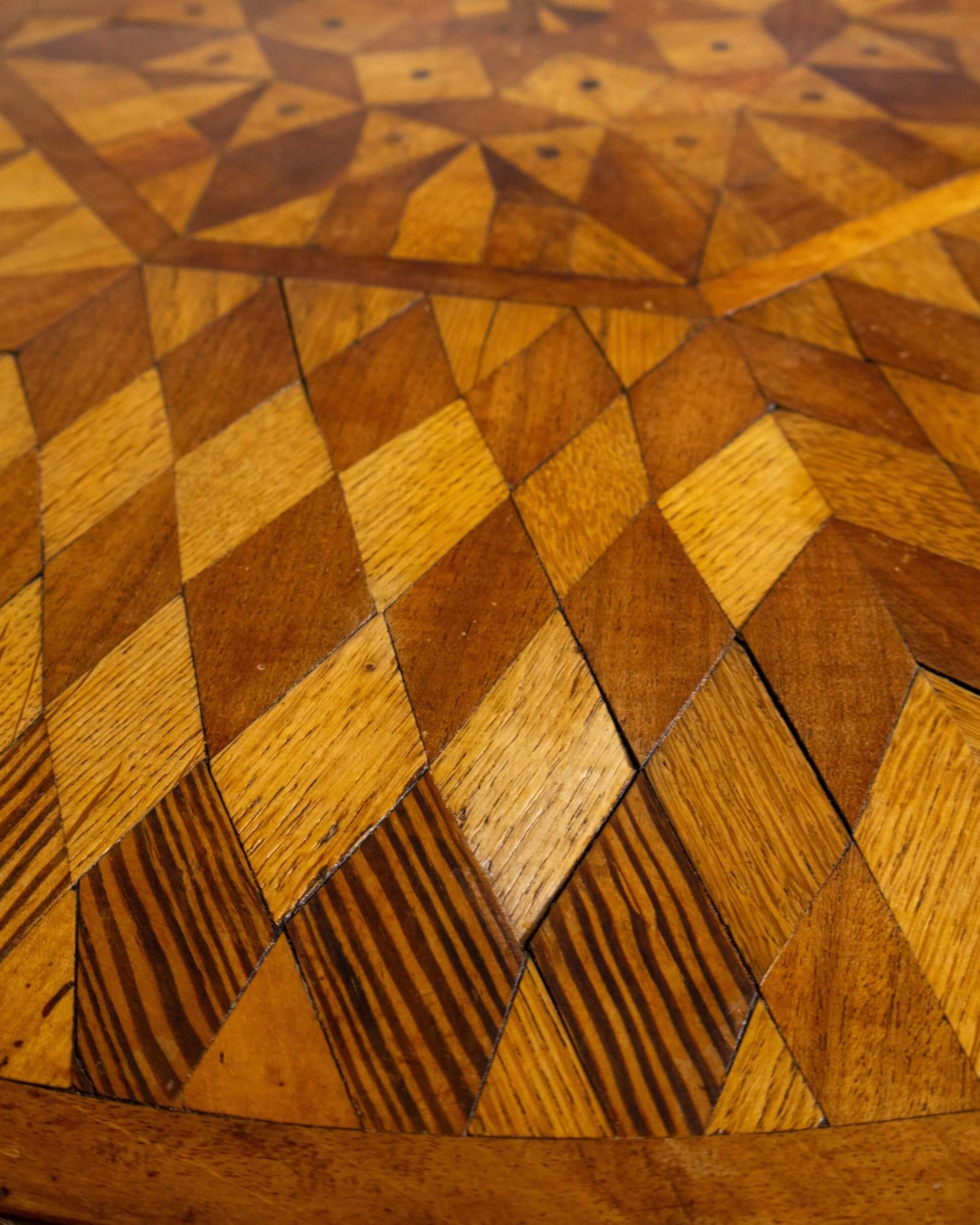 Round Marquetry Table, c.1900