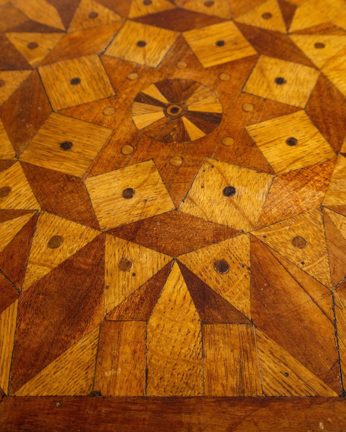 Round Marquetry Table, c.1900