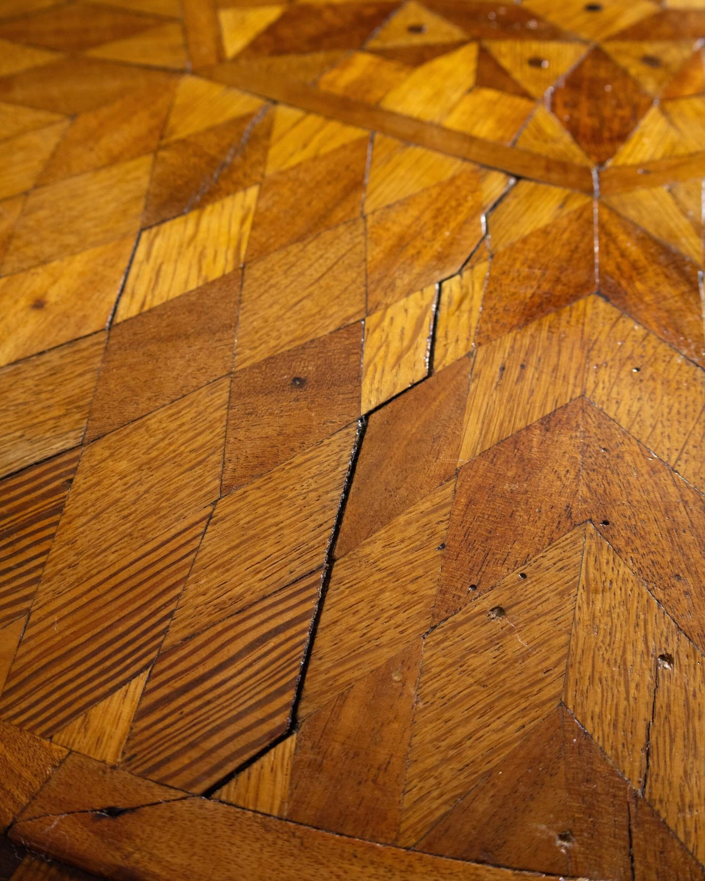 Round Marquetry Table, c.1900