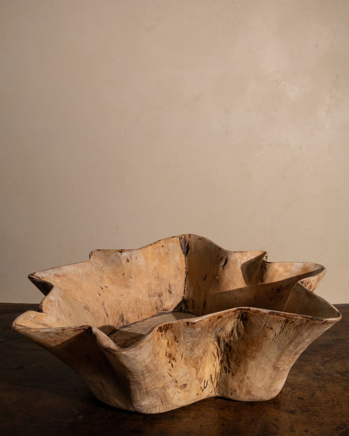 Sculptural Carved Wooden Bowl