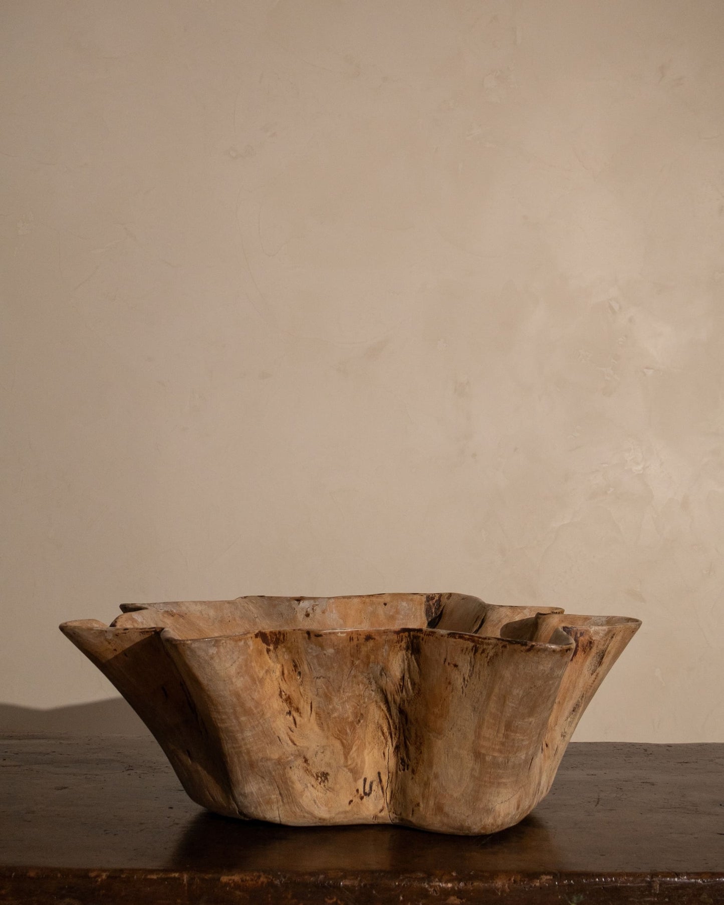 Sculptural Carved Wooden Bowl