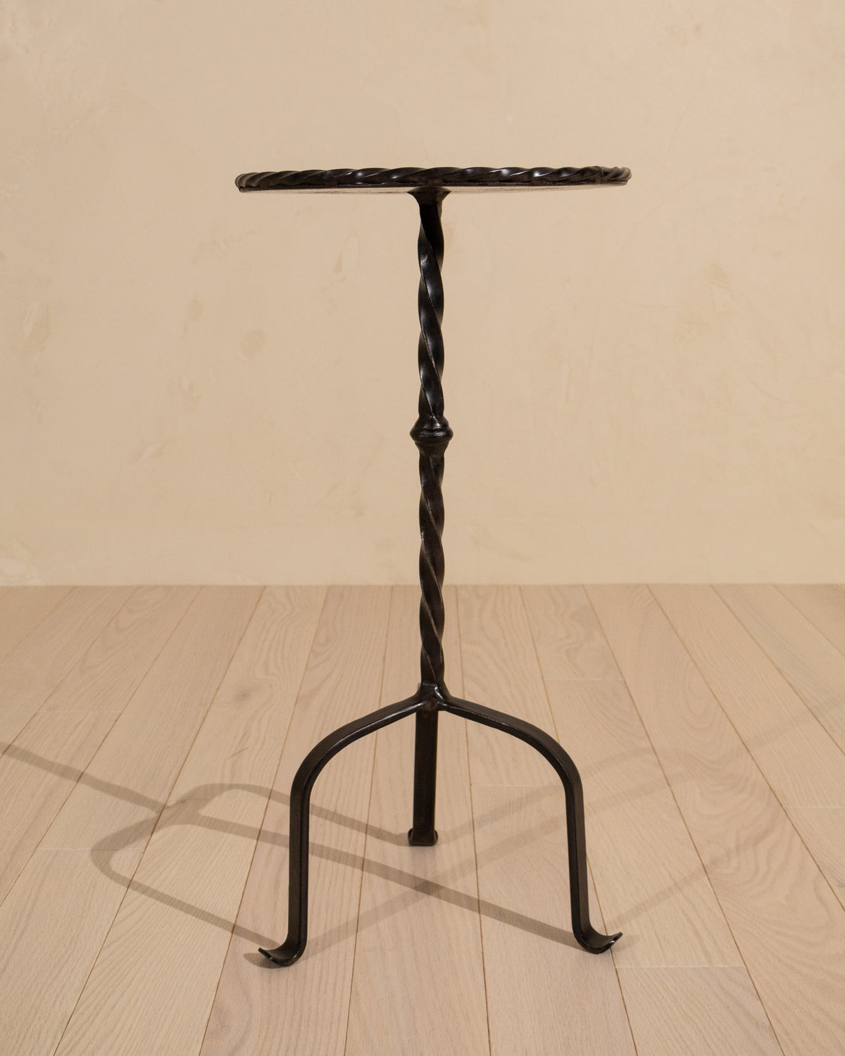 Contemporary Twisted Iron Martini Table