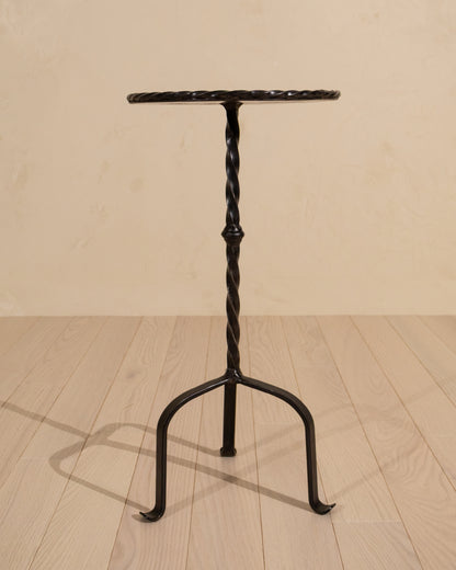 Contemporary Twisted Iron Martini Table