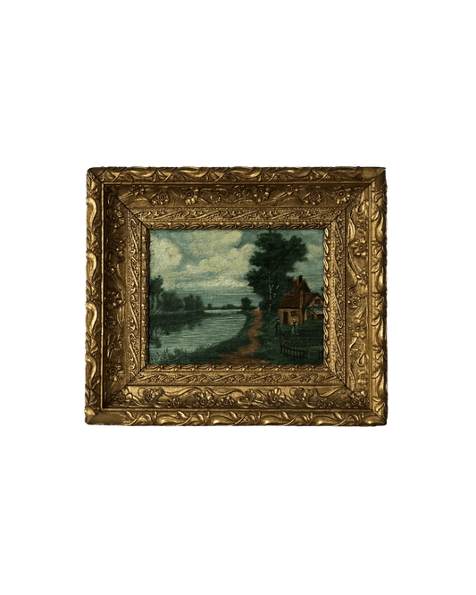 Antique Oil Landscape Painting