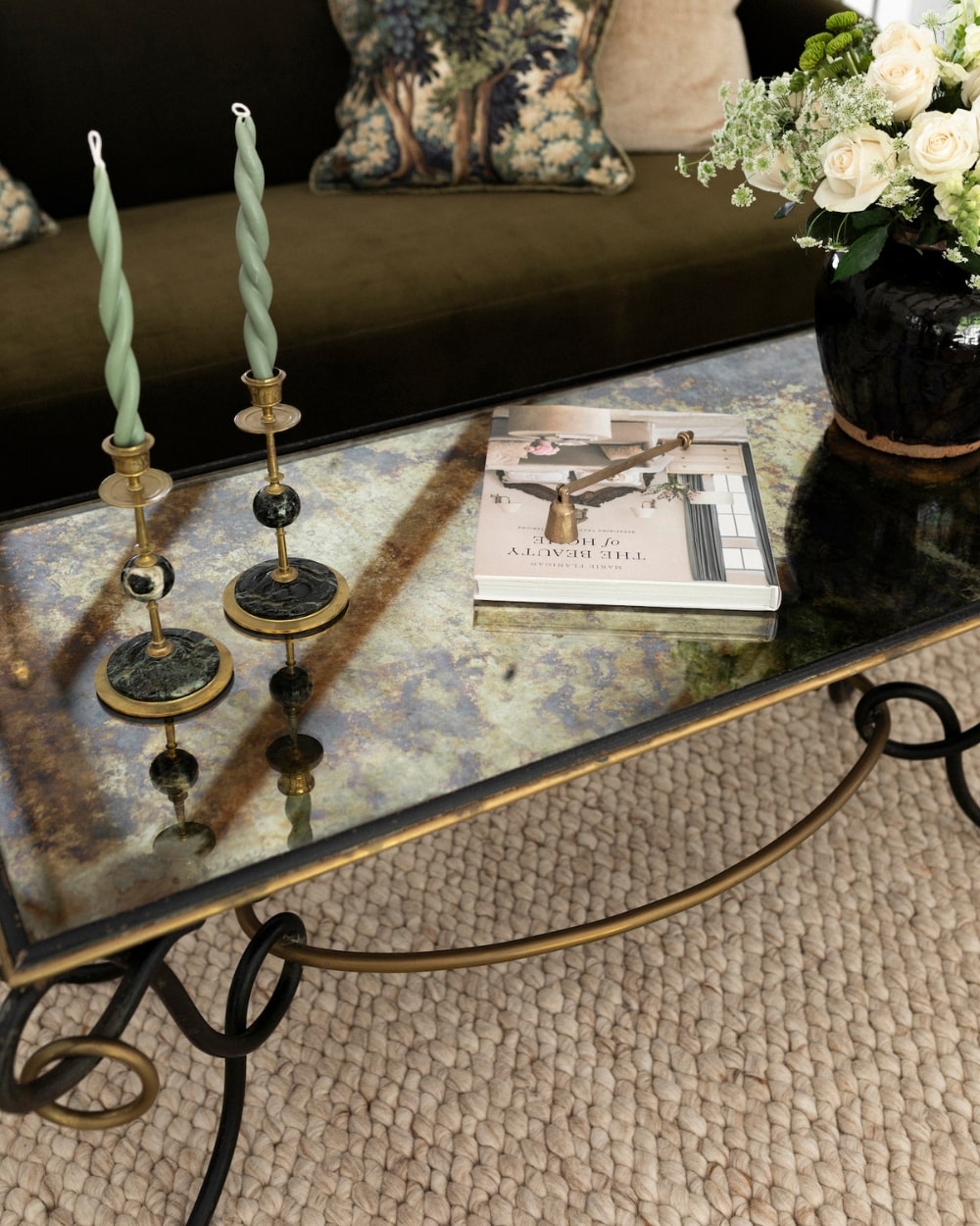 20th Century René Drouet Églomisé Coffee Table