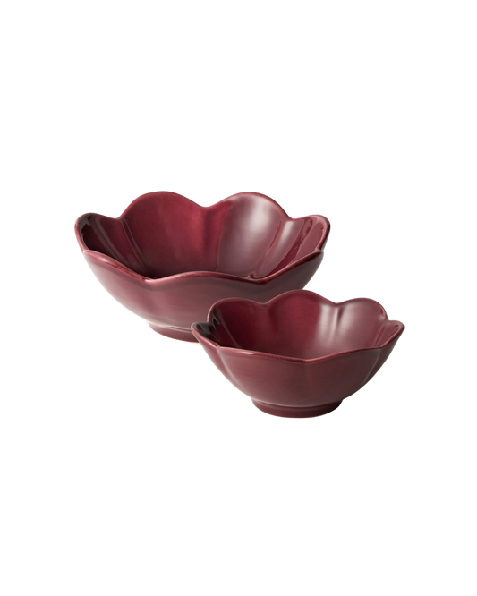 Fiore Bowls Burgundy (Set of 2)