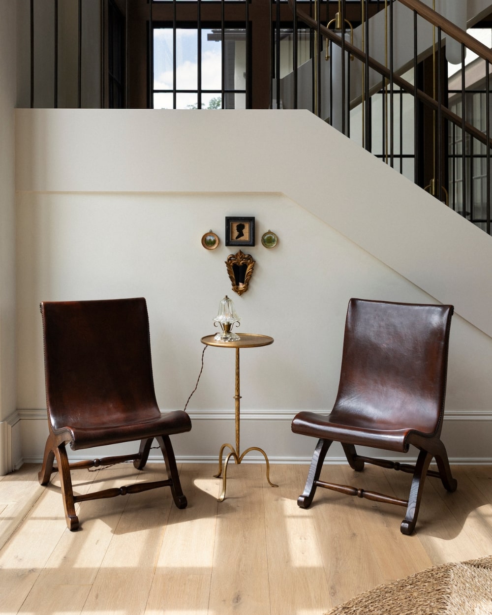 Pair of 20th Century Spanish Leather Chairs