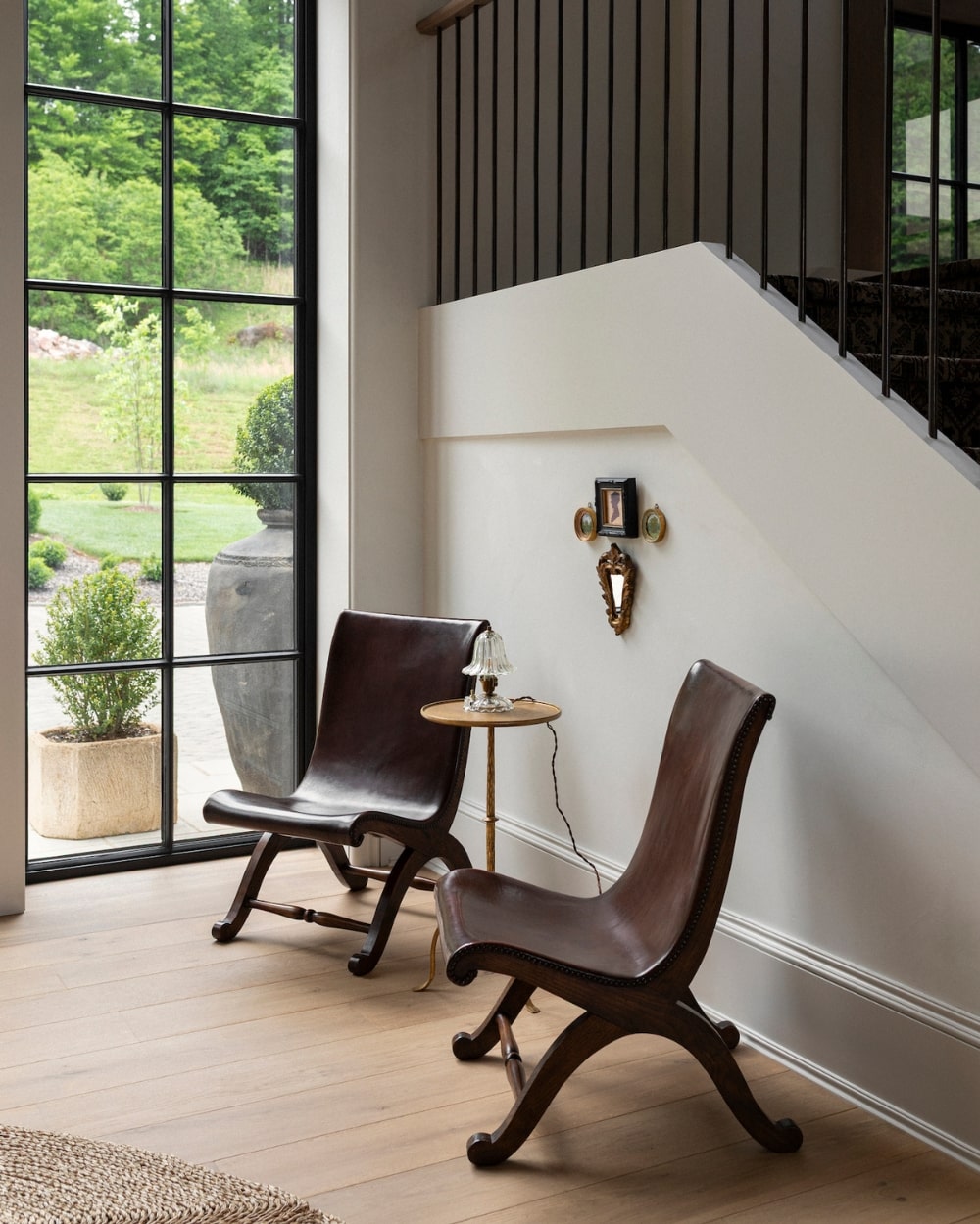 Pair of 20th Century Spanish Leather Chairs